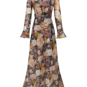Zimmermann Floral-Print Silk Midi Dress