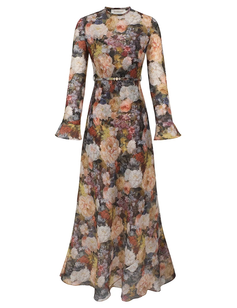 Zimmermann Floral-Print Silk Midi Dress