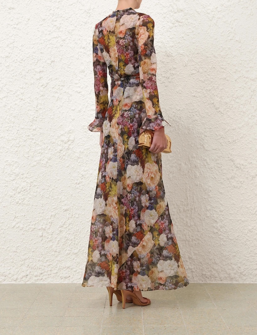 Zimmermann Floral-Print Silk Midi Dress - Image 4
