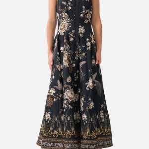 CAMILLA INSPIRED DRESS IN 82% LINEN 18% SILK