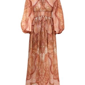 ZIMMERMANN INSPIRED DRESS IN 72% COTTON 25% SILK 3% METALLIZED FIBRE