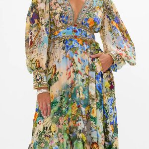 CAMILLA INSPIRED DRESS IN 100% SILK
