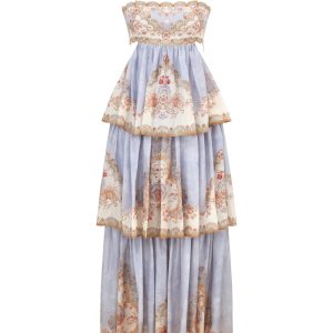 ZIMMERMANN INSPIRED DRESS IN 72% COTTON 25% SILK