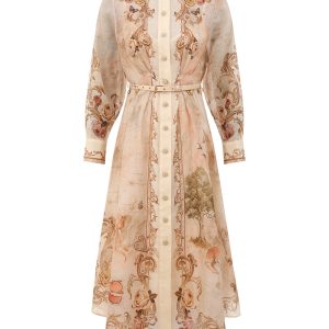 ZIMMERMANN INSPIRED DRESS IN 53% LINEN 47% SILK