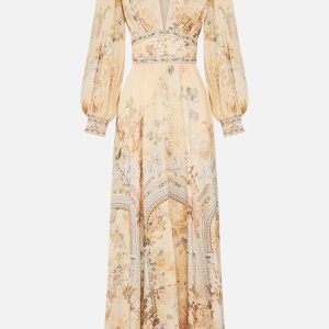 CAMILLA INSPIRED DRESS IN 82% LINEN 18% SILK