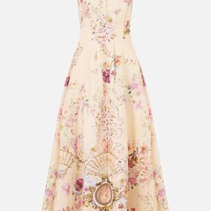 CAMILLA INSPIRED DRESS IN 82% LINEN 18% SILK